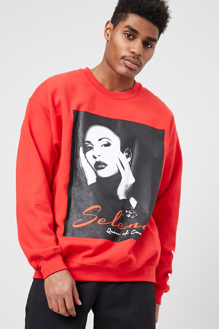 selena red sweatshirt