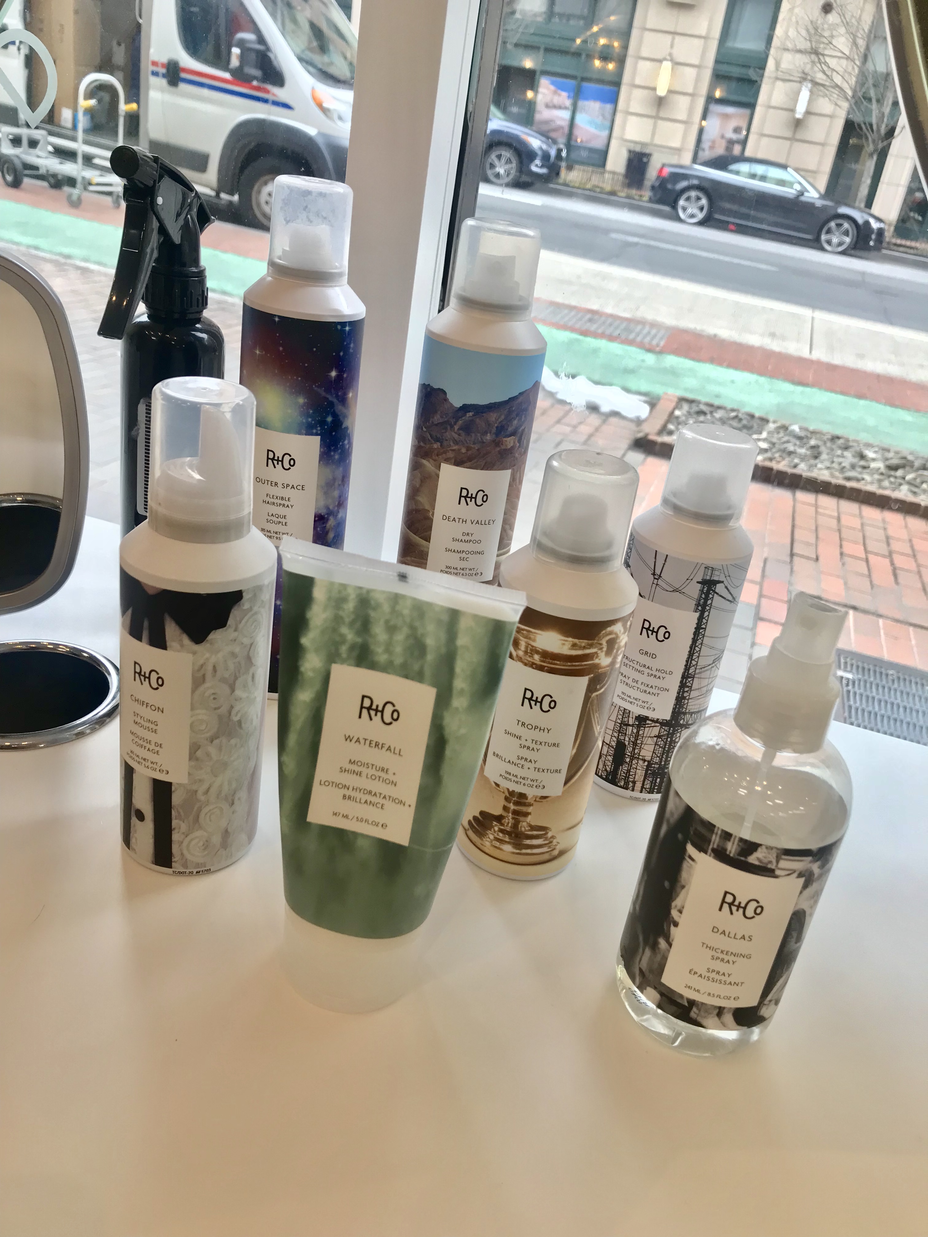 What's Haute, Glam+Go Beach Body blowout, DC blowdry bar, R+Co haircare products