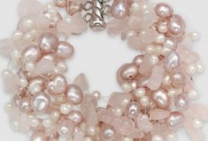 Iridesse Sterling Silver Freshwater Pink Pearl ‘Twist’ Bracelet