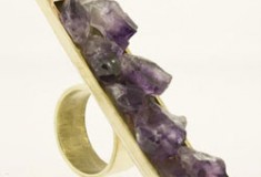 A rock in a hard place: Ken and Dana Design natural rough amethyst ring