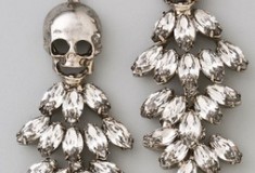 Unique bridal buy: Tom Binns Tough Chic Skull & Rhinestone Earrings