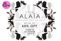 Alaïa shoes pop-up sale at theOutnet
