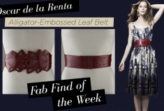 Fab Find of the Week: Oscar de la Renta Alligator-Embossed Leaf Belt