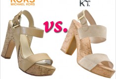 Shoe wars: KORS Michael Kors vs. MRKT cork platform sandals
