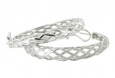 New Art Deco and Estate Jewelry Collection by Ramona Singer for HSN 2011_05_HoopSilverEarring