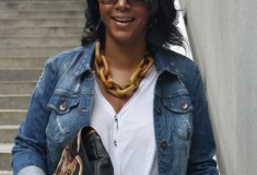 My Style: Philly-bound (Kensie Denim jacket + Vince jeans + Jessica Kagan Cushman clutch)