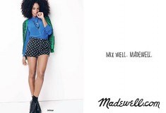 The fashionable marriage of two cool little sisters: Solange Knowles models for Madewell