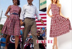Michelle Obama’s Check Print Skater Dress from ASOS is now back in stock!