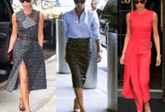 Victoria Beckham wears looks from her pre-Spring 2015 collection – months ahead of schedule!