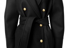 Balmain x H&M black belted coat