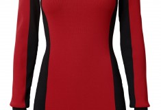 Balmain x H&M red and black dress