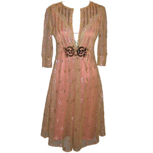 Cynthia Rowley Metallic Lace Dress - What's Haute™
