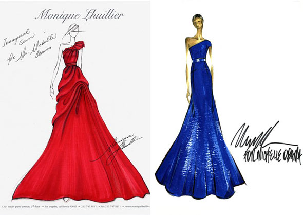 Michelle Obama's Inaugural Dress Sketches - What's Haute™