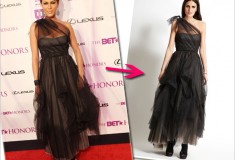 Get her haute look: Nicole Ari Parker’s BCBGMAXAZRIA Layer Pickup Gown (on sale at ideeli)