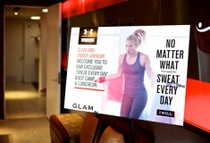 Glam & Under Armour blogger bootcamp at Exhale Spa: Under Armour sign - "No matter what, sweat everyday."