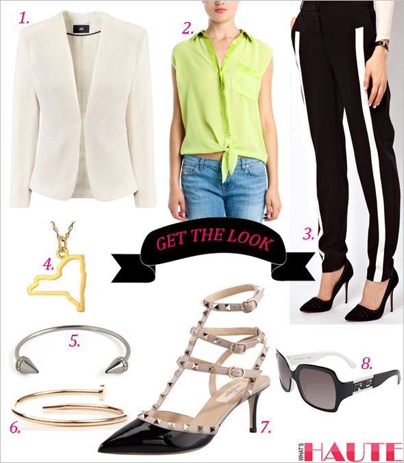 My style: Black, white & neon (H&M blazer + Equipment blouse + ASOS ...