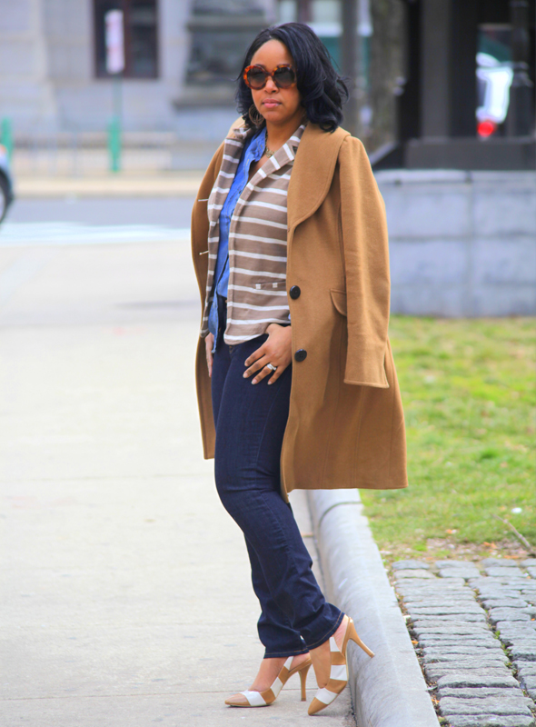 My style: Casual denim & stripes - What's Haute™