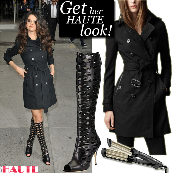 Selena Gomez In A Burberry Trench Coat, Can You Iron Burberry Trench Coat