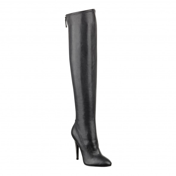 Cameron Silver For Nine West BAM boot in black synthetic