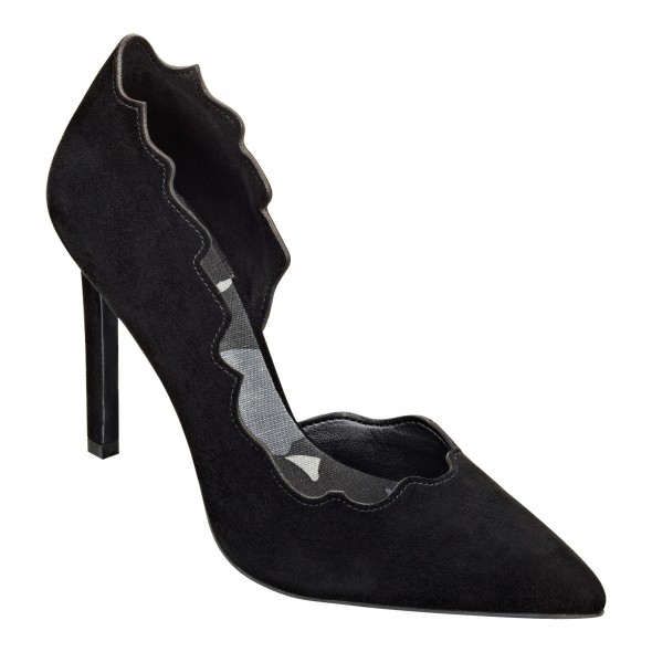 Cameron Silver For Nine West JOHNNY pump in black suede