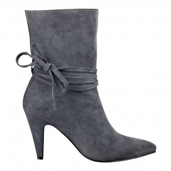 Cameron Silver For Nine West PAINTEDHRT bootie in dark grey suede