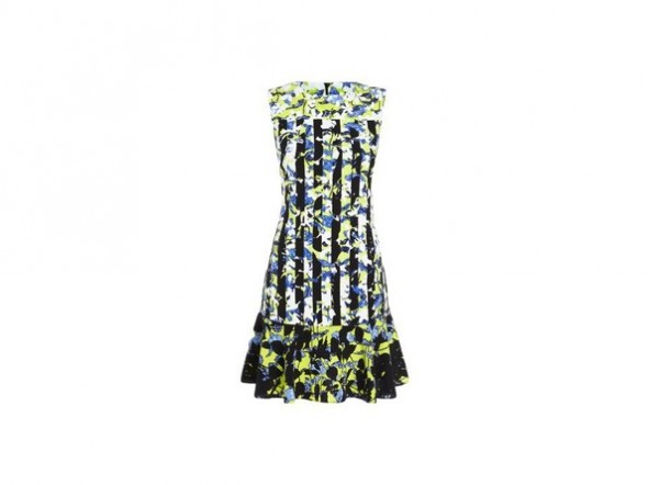 Peter Pilotto x Target Dress green floral stripe print