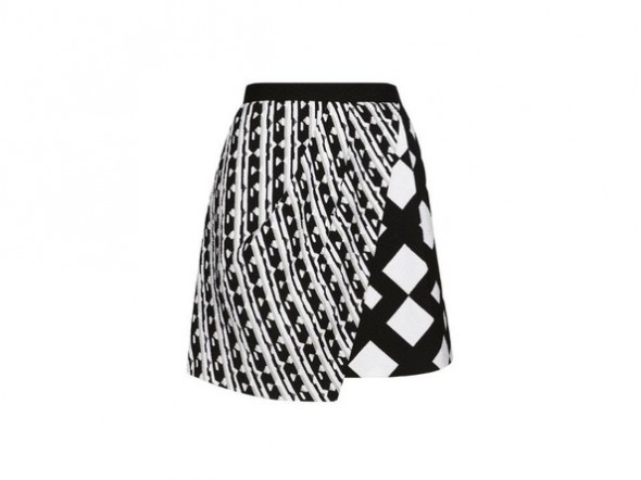 Peter Pilotto x Target Skirt black white check