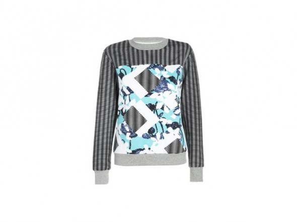 Peter Pilotto x Target Sweatshirt blue floral check print