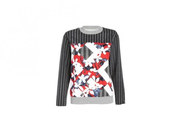 Peter Pilotto x Target Sweatshirt red floral check print