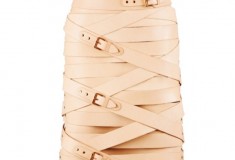 Marina Hoermanseder tan belt leather skirt