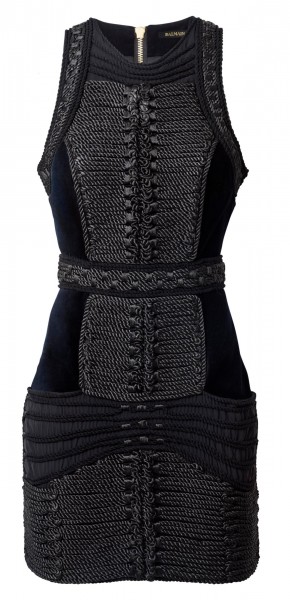 Balmain x H&M black dress