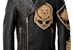 Balmain x H&M black men's moto jacket