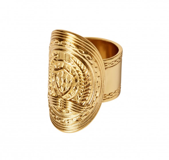 Balmain x H&M gold ring