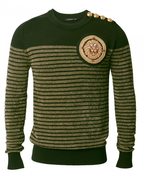 Balmain x H&M green men's sweater