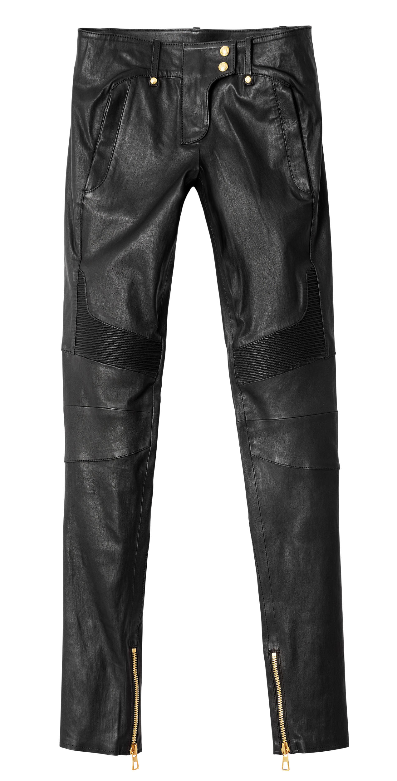 Balmain x H&M leather moto pants - What's Haute™