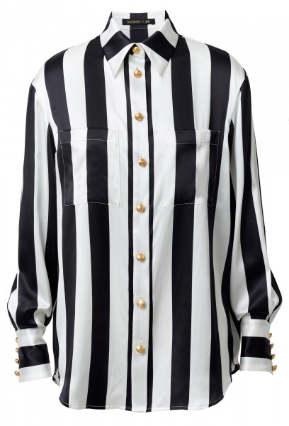 Balmain x H&M striped blouse